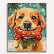 Holiday Retriever Paint by Numbers Kit