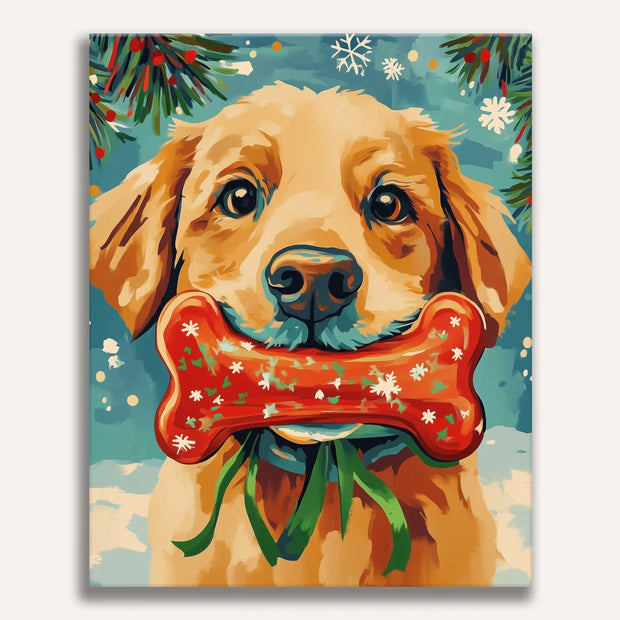 Holiday Retriever Paint by Numbers Kit