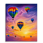 Hot Air Balloons at Sunset Paint by Numbers Kit