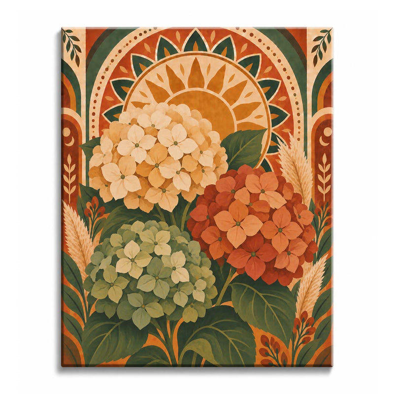 Sunburst Hydrangeas Paint by Numbers Kit-zoom-