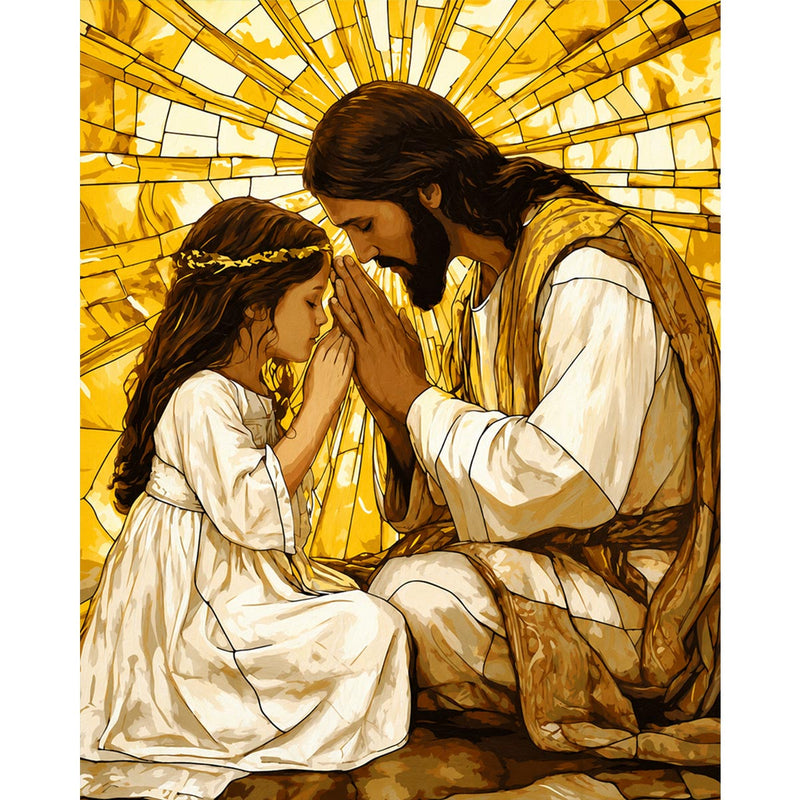 Jesus and Child in Prayer-zoom-
