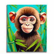 Curious Baby Monkey Paint by Numbers Kit