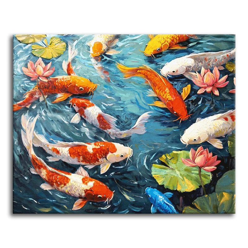 Koi and Lotus-zoom-