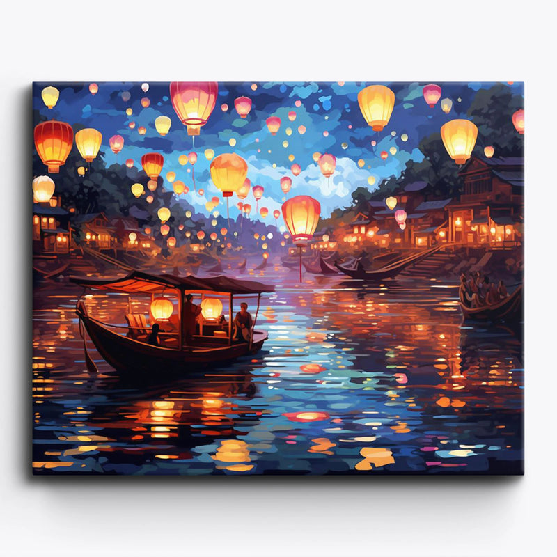 Lantern Festival Paint by Numbers Kit-zoom-