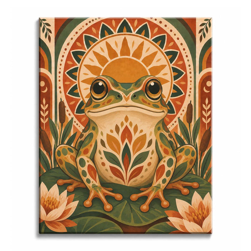 Lily Pad Frog Paint by Numbers Kit-zoom-
