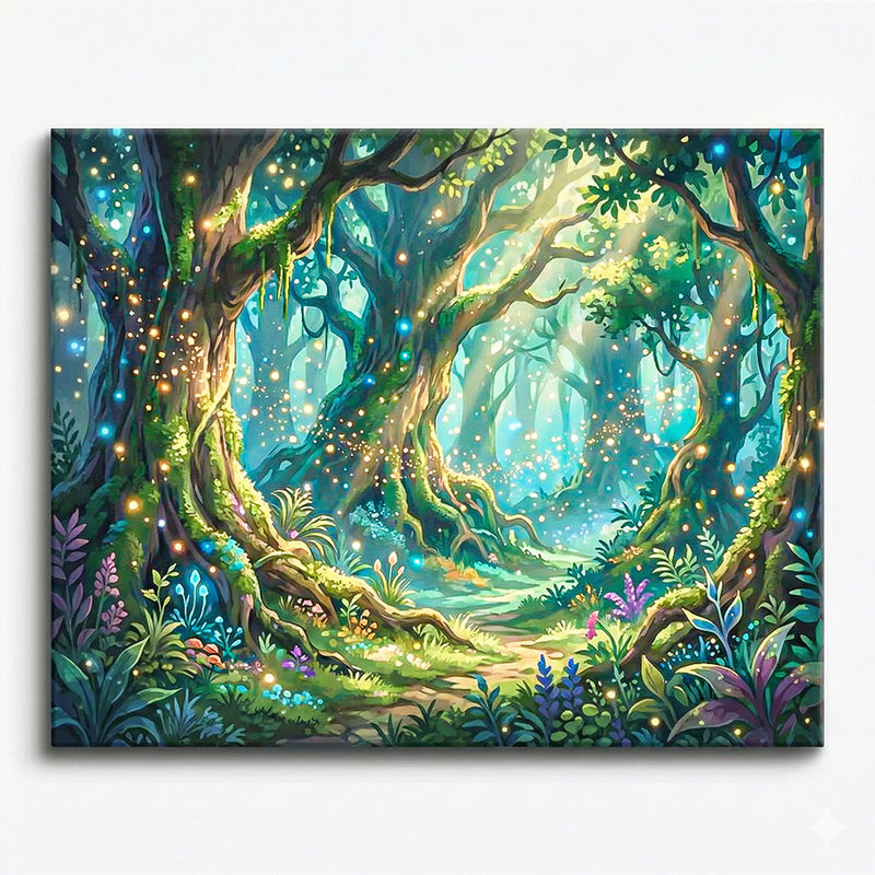 Luminous Grove Portal Path Paint by Numbers Kit-zoom-