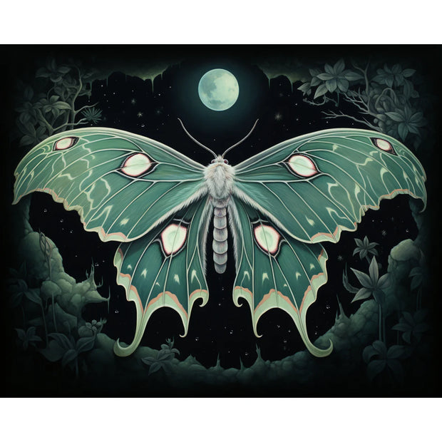 Luna Moth Night Sky Paint by Numbers Kit