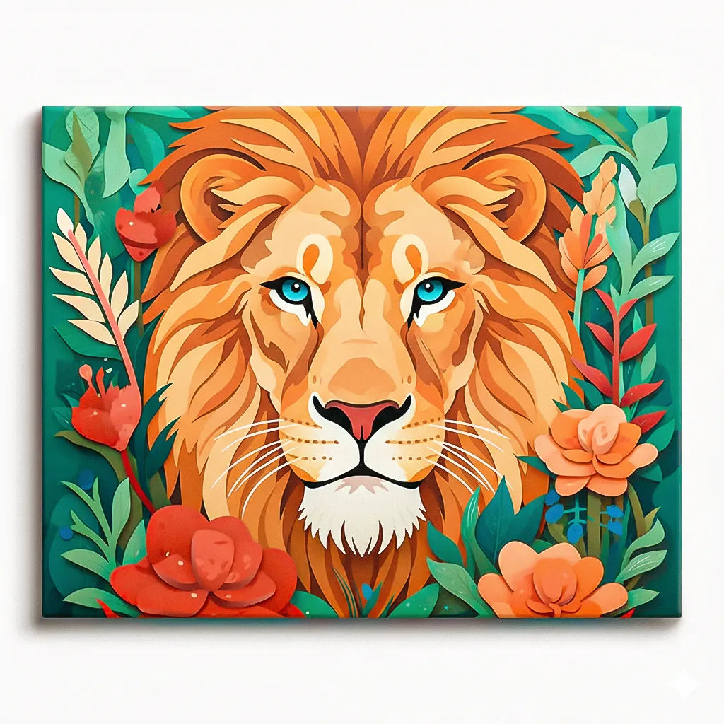 Majestic Lion Paint by Numbers Kit-zoom-1