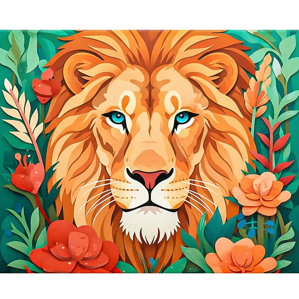 Majestic Lion Paint by Numbers Kit-zoom-2