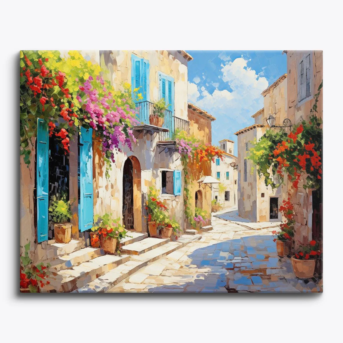 Mediterranean Street Paint by Numbers Kit-1