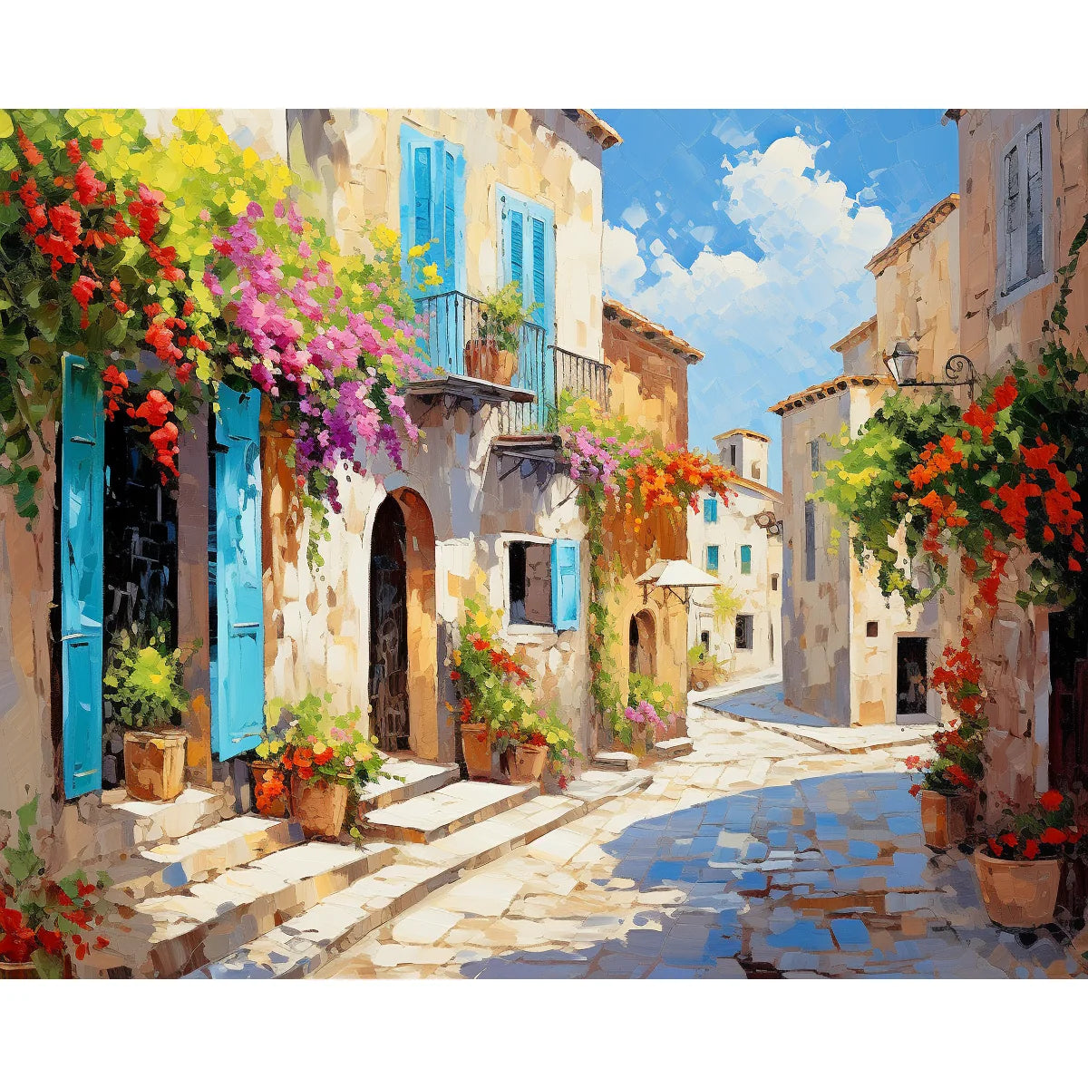 Mediterranean Street Paint by Numbers Kit-zoom-2