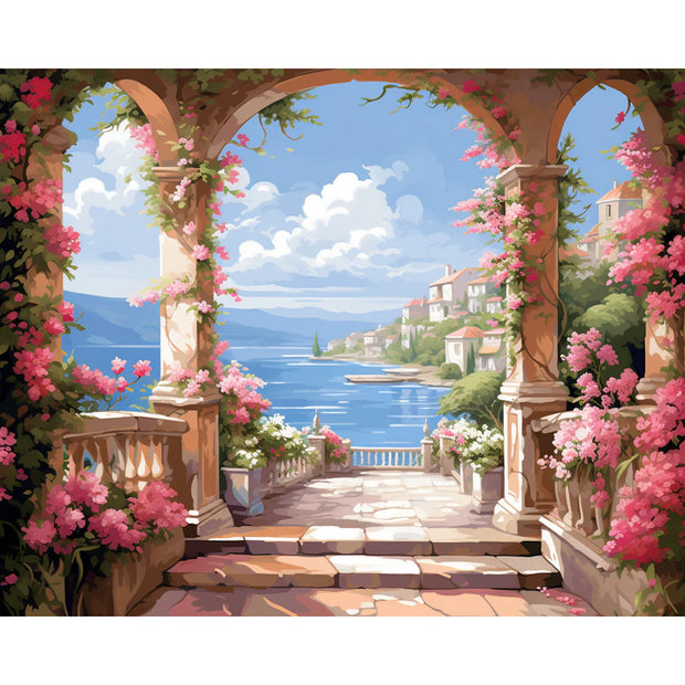 Mediterranean Terrace Paint by Numbers Kit