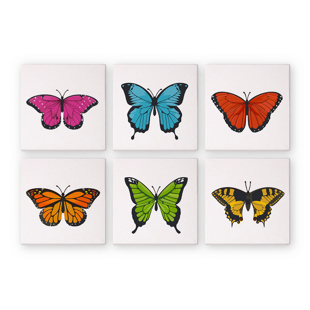 6 Mini Painting Set – Paint by Numbers Butterflies