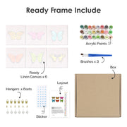 6 Mini Painting Set – Paint by Numbers Butterflies