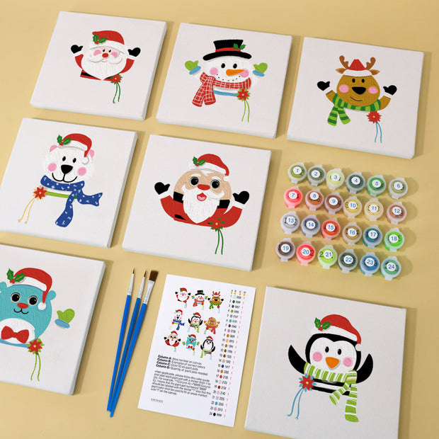 9 Mini Painting Set – Paint by Numbers Christmas