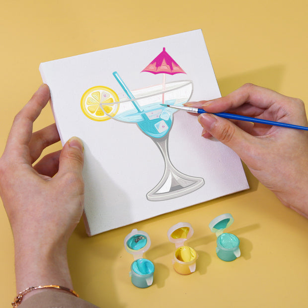 6 Mini Painting Set – Paint by Numbers Milkshakes