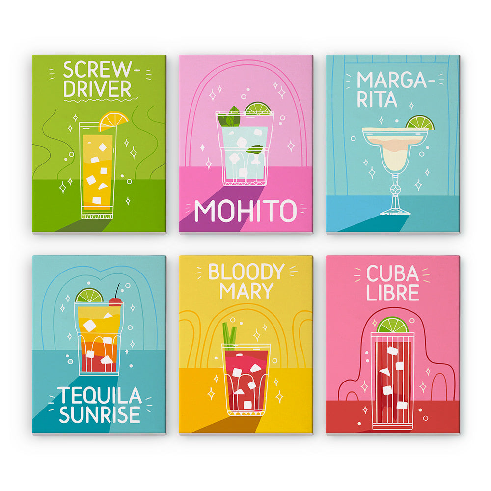6 Mini Painting Set – Paint by Numbers Cocktails