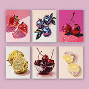 6 Mini Painting Set – Paint by Numbers Disco Fruits
