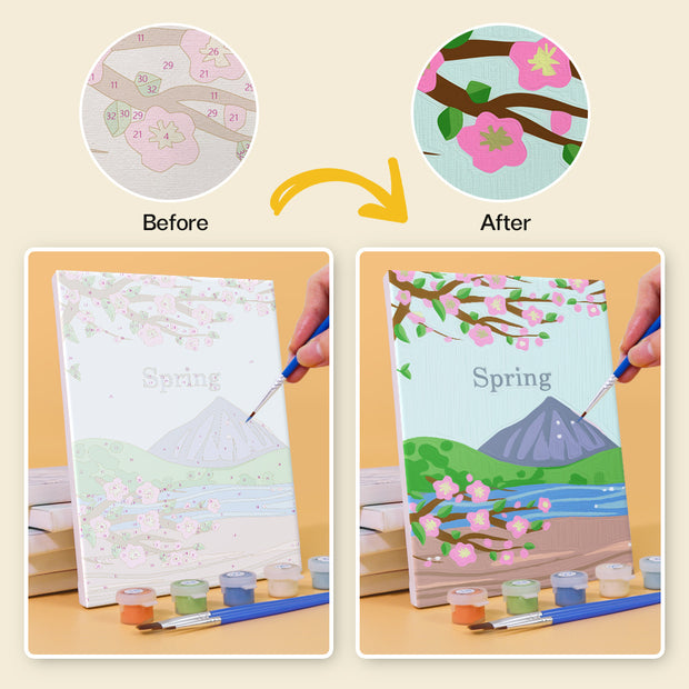 4 Mini Painting Set – Paint by Numbers Four Seasons