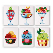 6 Mini Painting Set – Paint by Numbers Ice Cream