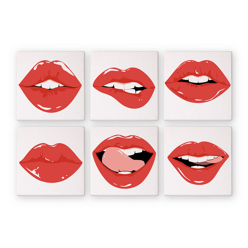 6 Mini Painting Set – Paint by Numbers Red Lips-zoom-