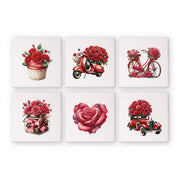 6 Mini Painting Set – Paint by Numbers Roses Collection