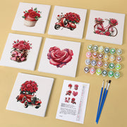 6 Mini Painting Set – Paint by Numbers Roses Collection