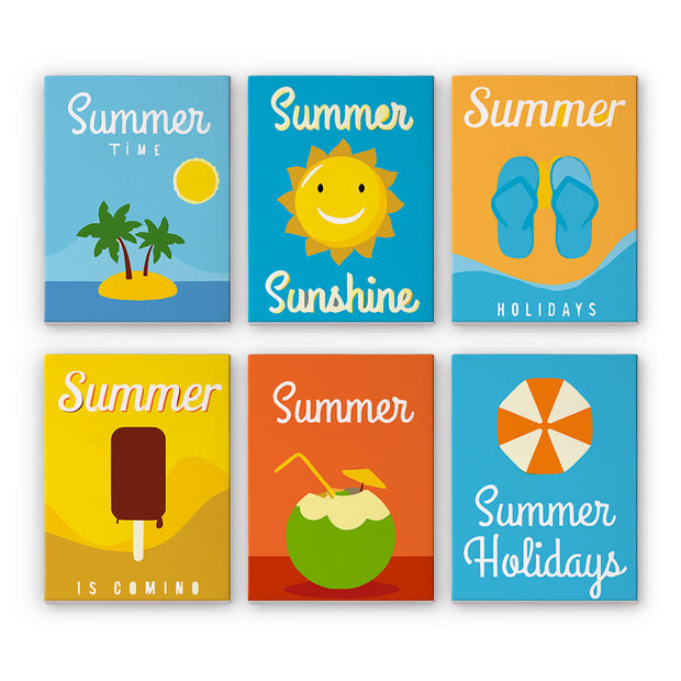 6 Mini Painting Set – Paint by Numbers Summer Holidays