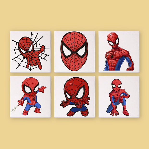 6 Mini Painting Set – Paint by Numbers Superhero Style