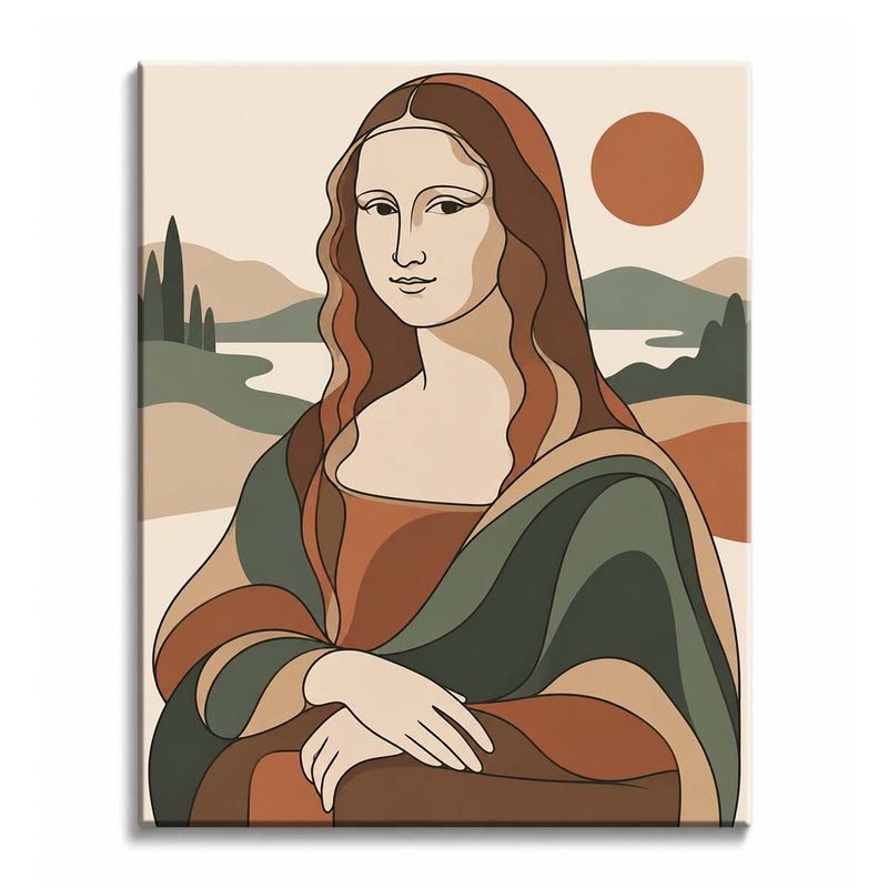 Mona Lisa with Terracotta Sun Paint by Numbers Kit-zoom-