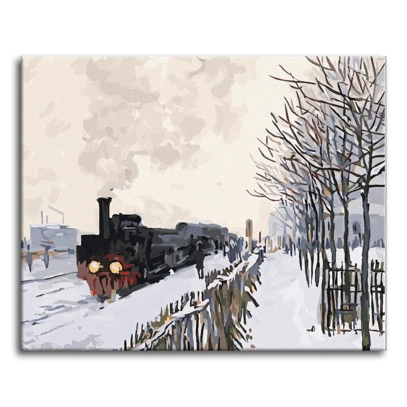 Monet Train in the Snow-zoom-