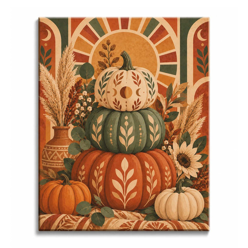 Moon Phase Pumpkin Paint by Numbers Kit-zoom-