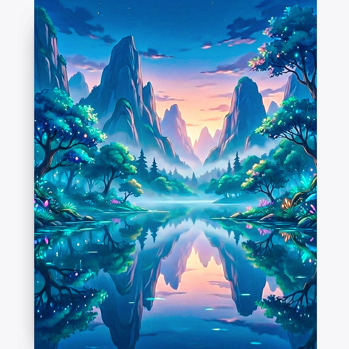Mystic Valley Reflection Fantasy Paint by Numbers Kit