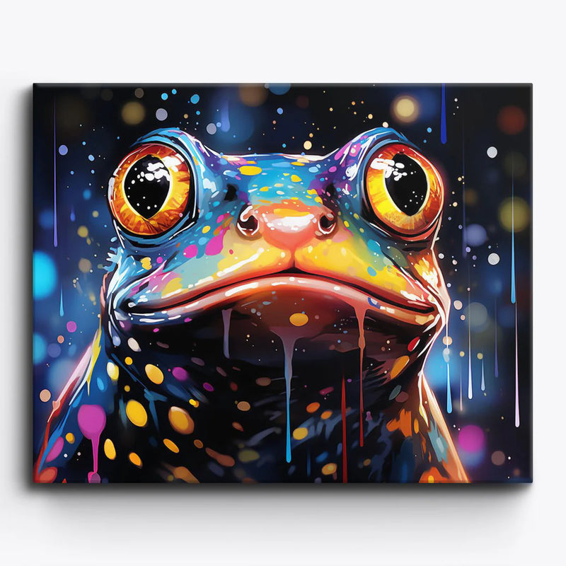 Neon Frog Paint by Numbers Kit-zoom-