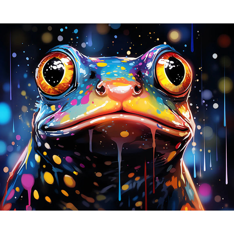Neon Frog Paint by Numbers Kit-zoom-