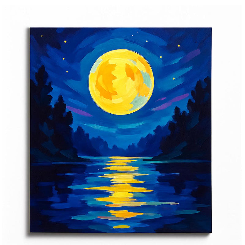 Moonlit Lake Paint by Numbers Kit-zoom-