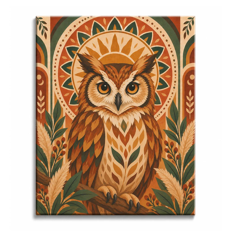 Brown Owl Paint by Numbers Kit-zoom-