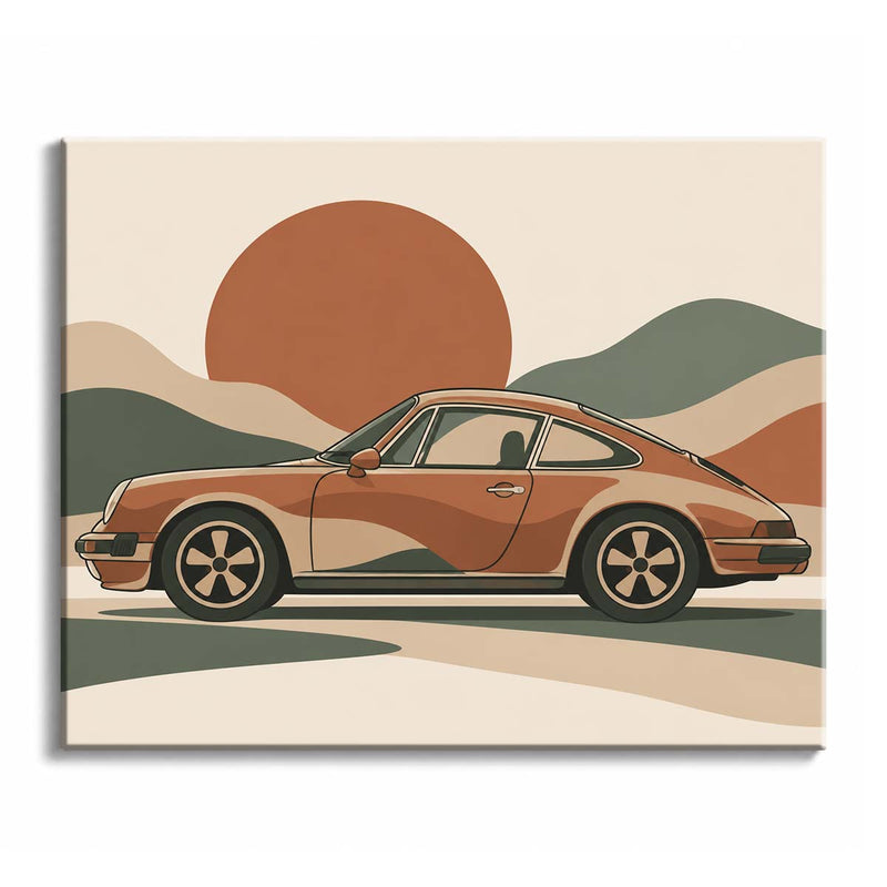 Sunset Coupe Paint by Numbers Kit-zoom-