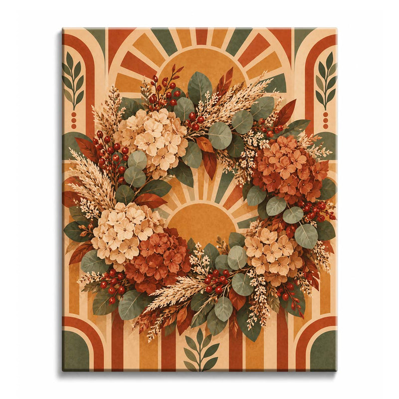 Hydrangea Wreath Paint by Numbers Kit-zoom-