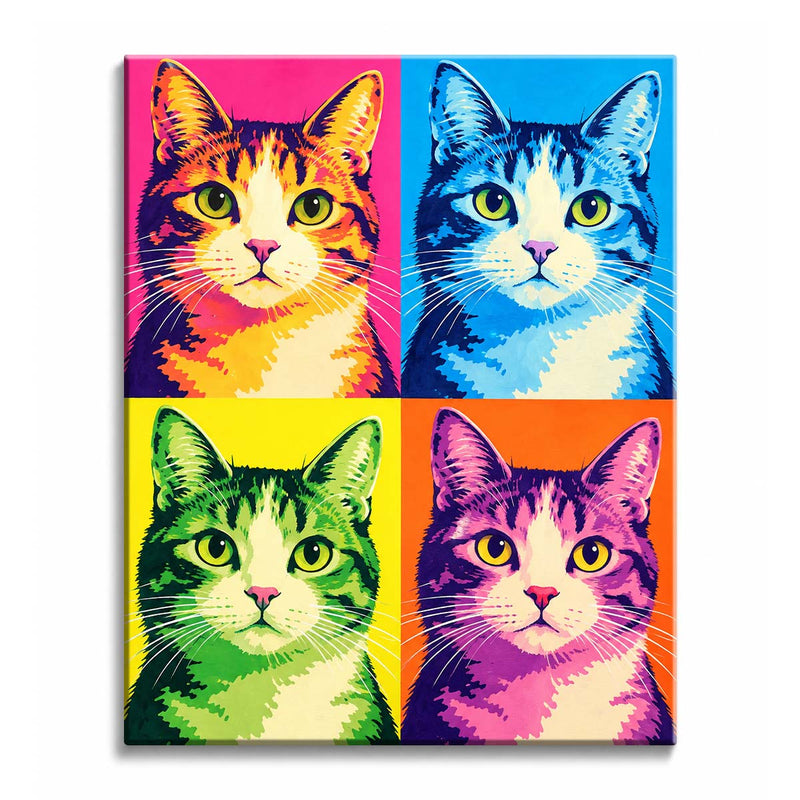 Pop Art Cat Paint by Numbers Kit-zoom-