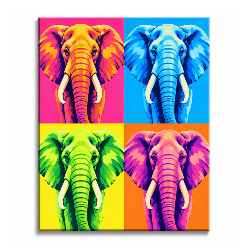 Pop Art Elephant Paint by Numbers Kit-zoom-