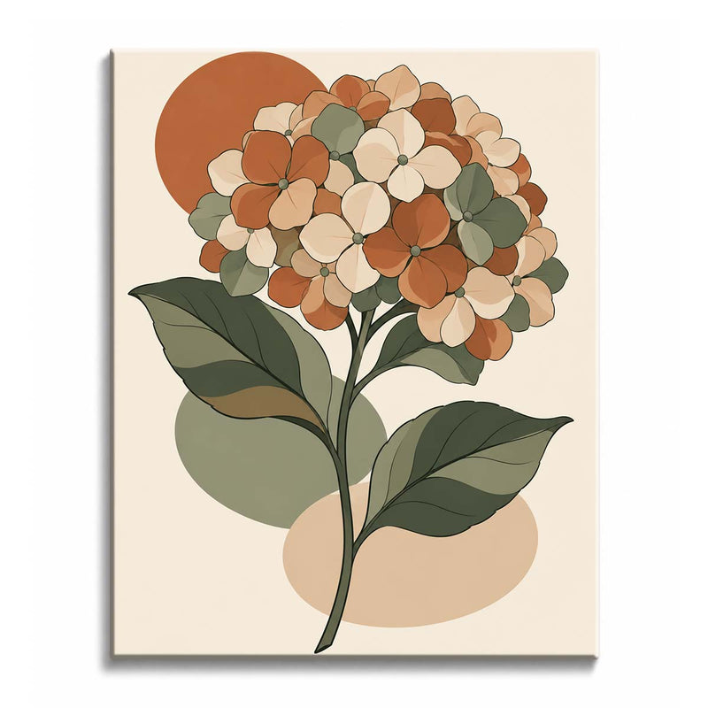 Retro Hydrangea Paint by Numbers Kit-zoom-
