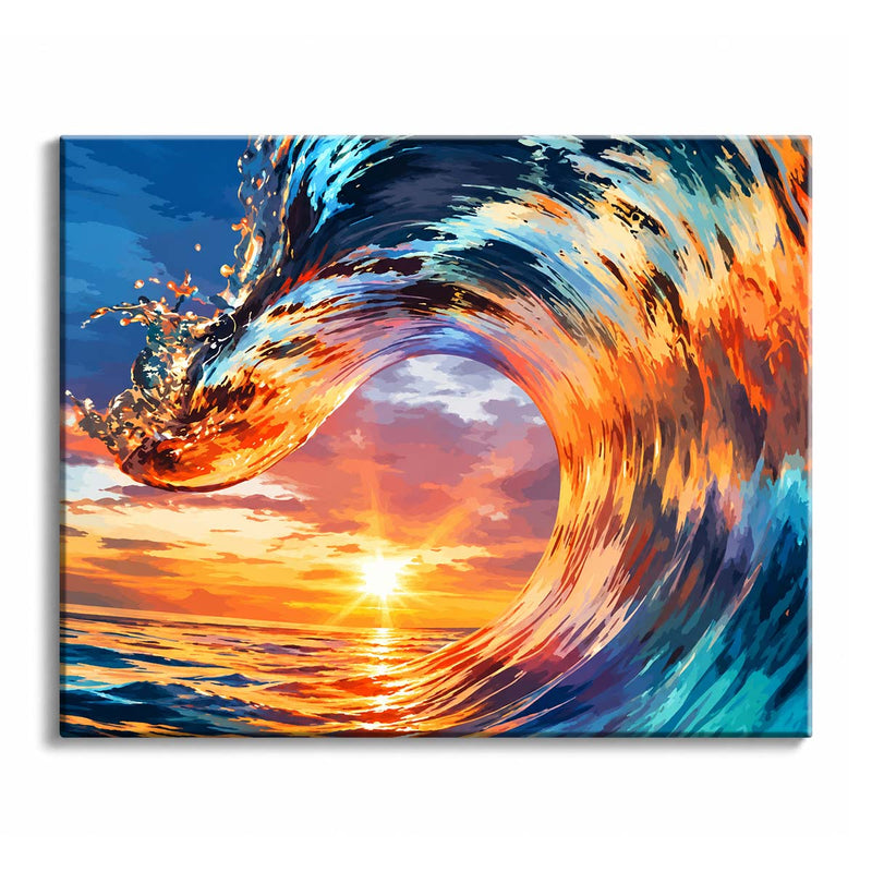 Sunset Wave Paint by Numbers Kit-zoom-