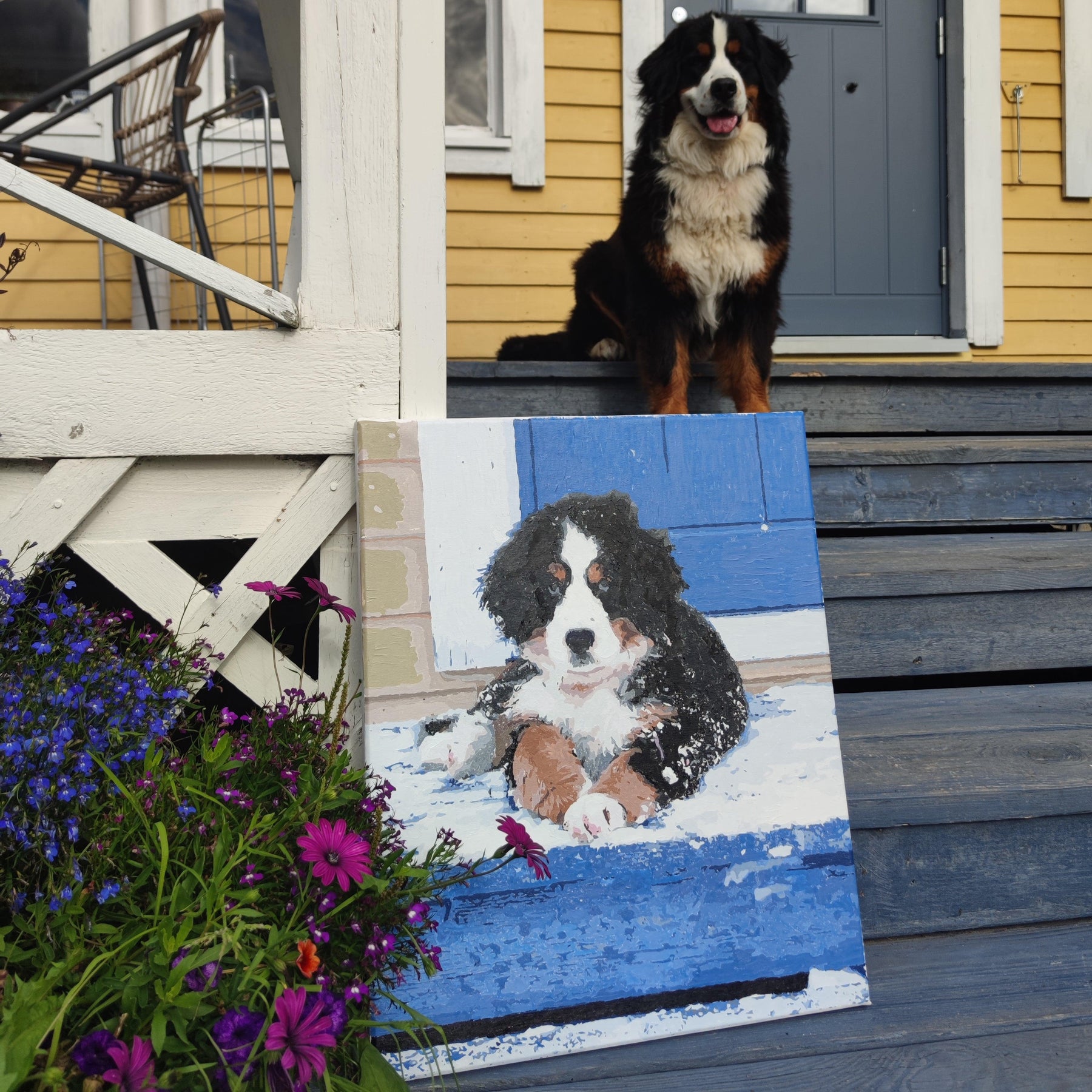 Custom Pre-Framed Canvas Paint by Number Kit - Upload Your Photo - Brush  Set Included