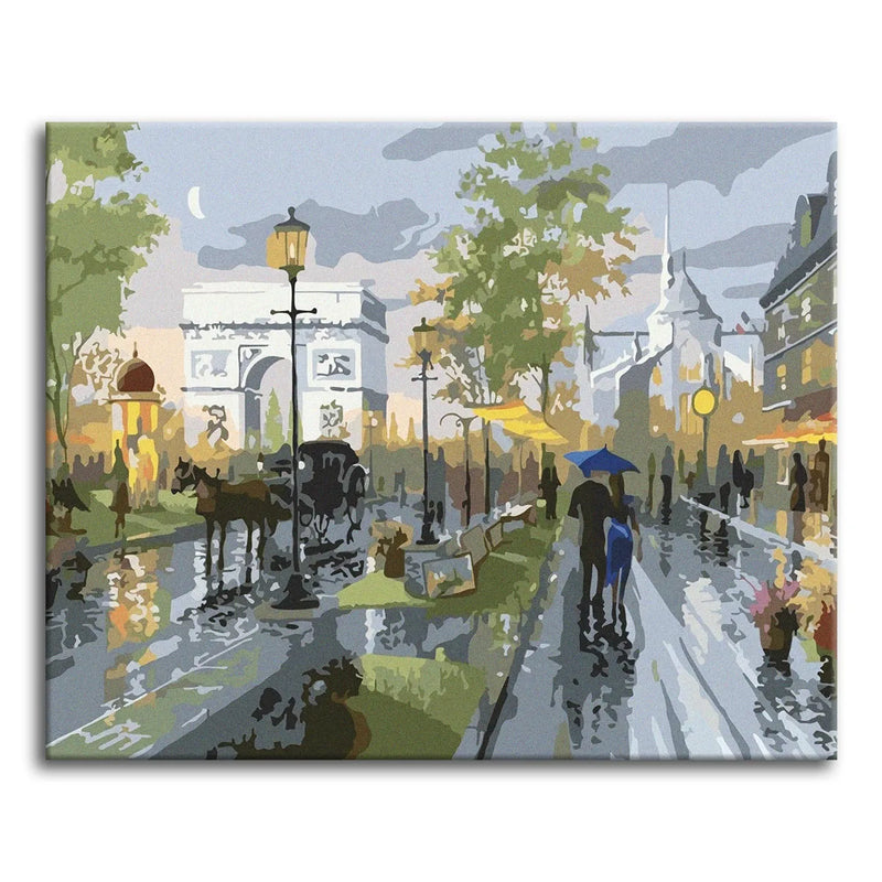 Paris Arc de Triomphe in the Rain-zoom-
