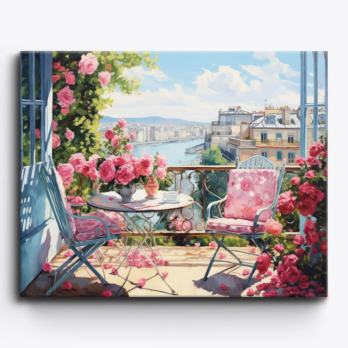 Paris Balcony Paint by Numbers Kit-zoom-1