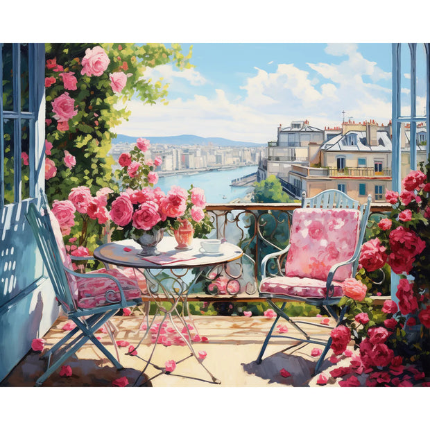 Paris Balcony Paint by Numbers Kit
