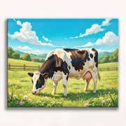 Pastoral Cow in Meadow Paint by Numbers Kit