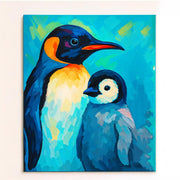 Penguin Parent and Chick Paint by Numbers Kit