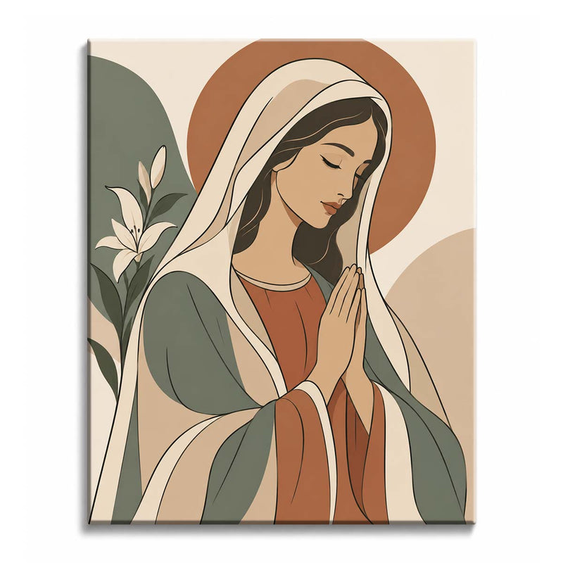Praying Madonna Paint by Numbers Kit-zoom-